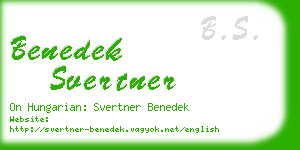benedek svertner business card